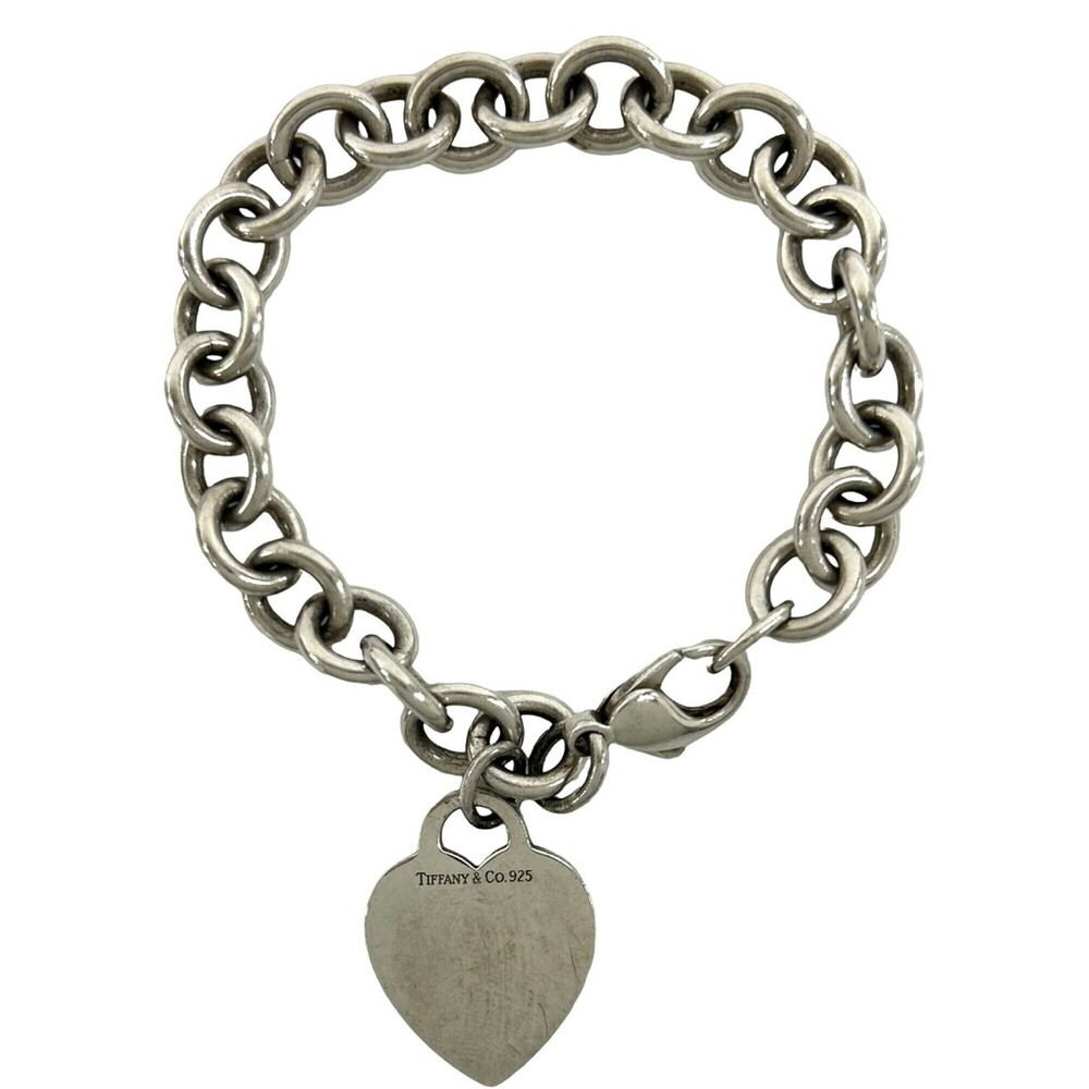 TIFFANY & CO. Silver Heart Charm Bracelet